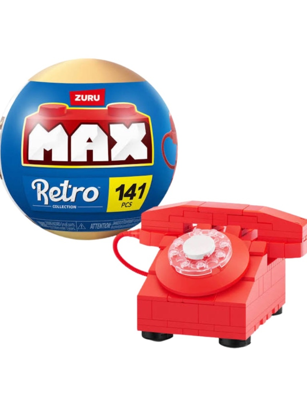 Free With Purchase - Zuru Max Retro Red Rotary Phone Building Set